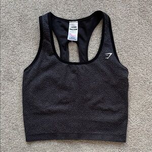 Gymshark Charcoal Patterned Sports Bra